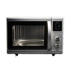Fototapeta premium Microwave Oven Displayed Against Isolated on Transparent Background.