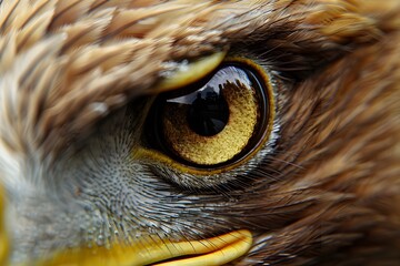 Close-Up Eagle Eyes Texture - A Striking Reminder of Nature's Power and Freedom
