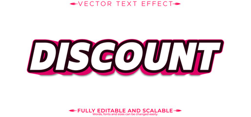 Creative sticker marketing text effect, editable modern and poster text style