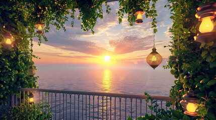 Tranquil Sunset Retreat: Balcony Bliss