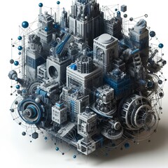 Fototapeta premium components of a motherboard