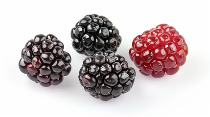 Blackberry isolated on white background