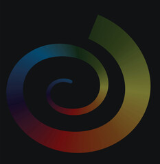 Colorful swirl sign. vector illustration