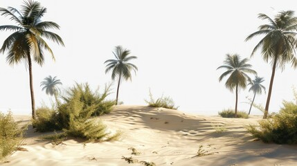 Collection Beach or Desert Isolated