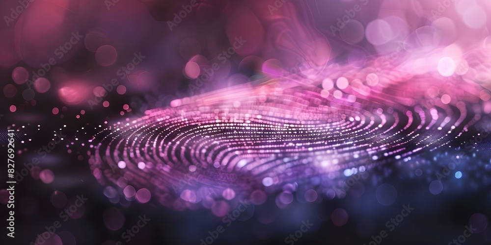Poster enhancing smart protection with fingerprint encryption for cyber technology security. concept cybers
