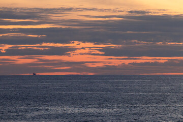 Sunset over the ocean