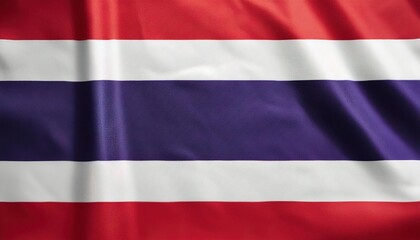 world flag pride or Olympic games or the Olympics concept of a Flag of the country Thailand with five horizontal stripes in red, white and blue being the wide band, Isolated with colors and design