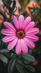 Obraz premium Vibrant Close-up of a Beautiful Blooming Flower in a Lush Garden