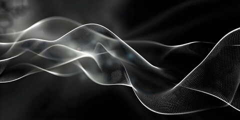 Abstract black dot wave design with digital dot animation. Concept Abstract design, Black dot, Wave pattern, Digital animation