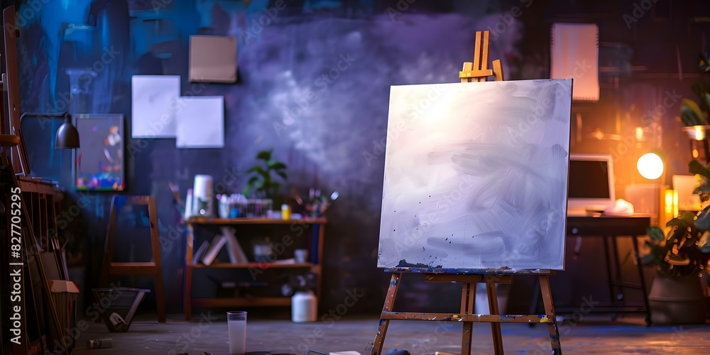 Poster capturing pure and simple thoughts through a blank canvas in soft light. concept soft light photogra