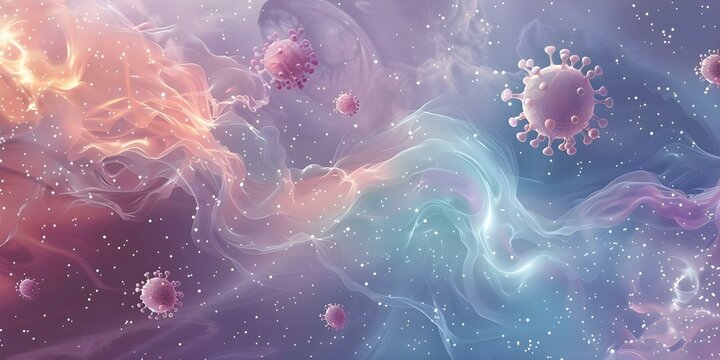 Viral and Cellular Space Travel to Reach Intelligent Beings. Concept Space Travel, Alien Communication, Interstellar Exploration, Extraterrestrial Intelligence, SETI