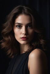 Fototapeta premium portrait of a model, closeup of a woman, face close up