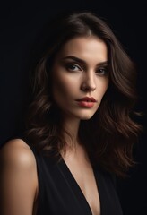 Fototapeta premium portrait of a model, closeup of a woman, face close up