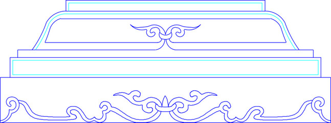 Sketch illustration vector drawing design detail column leg engraving vintage classic traditional ethnic decoration