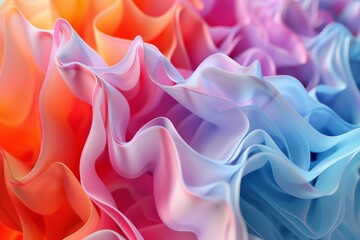 Obraz premium A colorful piece of fabric with a wave pattern