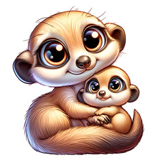 Obraz premium Cartoon meerkat