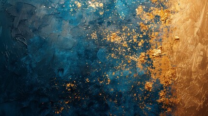 Elegant Invitation in Gold and Blue for Trustworthy Achievement Celebration