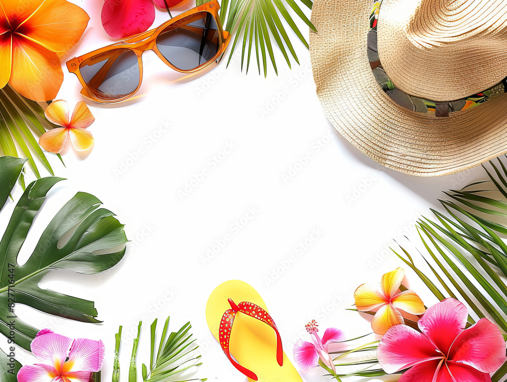 Wall mural Summer theme background graphic template