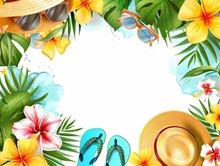 Summer theme background graphic template