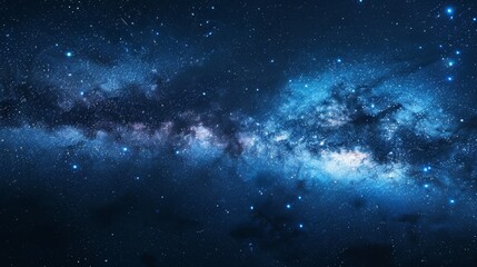 Enchanting Dark Starry Night Sky with Milky Way Galaxy Background