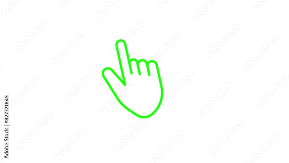 Poster animated move to left linear icon. digital device interaction. touchpad control. swipe and slide.