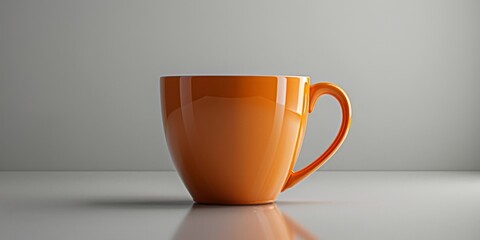 Orange Coffee Cup on Table