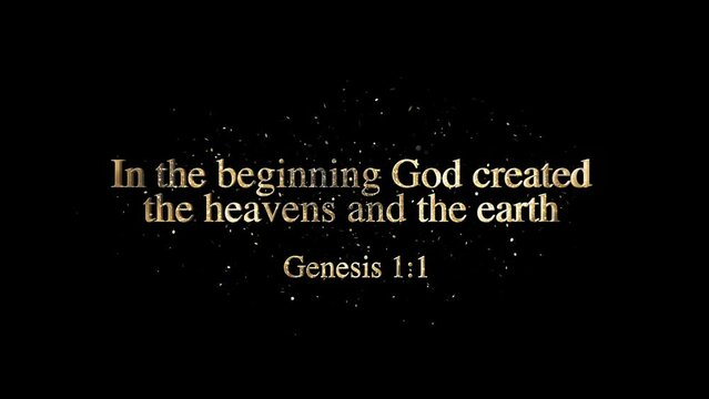 Golden Bible Verse, Genesis 1-1