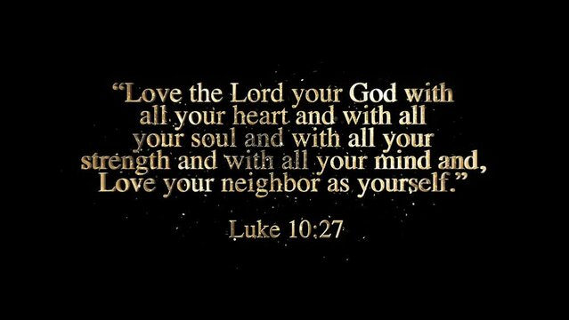 Golden Bible Verse, Luke 10-27