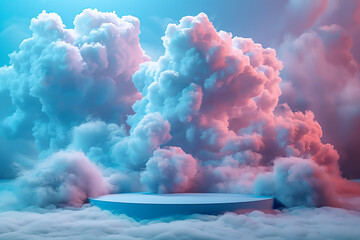 Pastel Cloud Background, Cotton Candy Clouds, Rainbow Cloud Background,