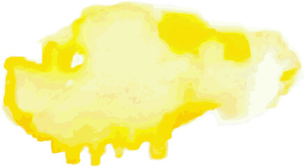 Yellow, gold watercolor abstract background, splash, stain, paint brush design element. Aquarelle hand drawn paper texture, liquid colour. Colourful texture, wash.
