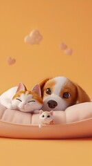 Cozy Companions in a Pastel Paradise