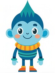 A character in the style of a cartoon.