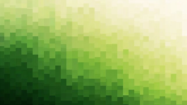 Pixelated gradient white and green wallpaper