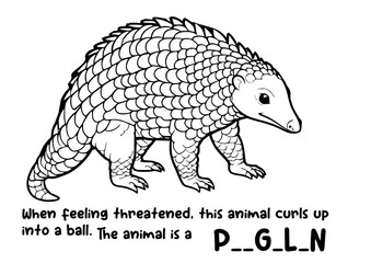 coloring book animal and unique fact about porcupine