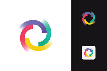vortex logo design vector template