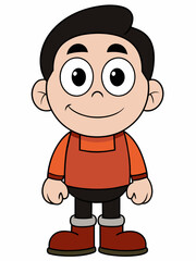 A character in the style of a cartoon.