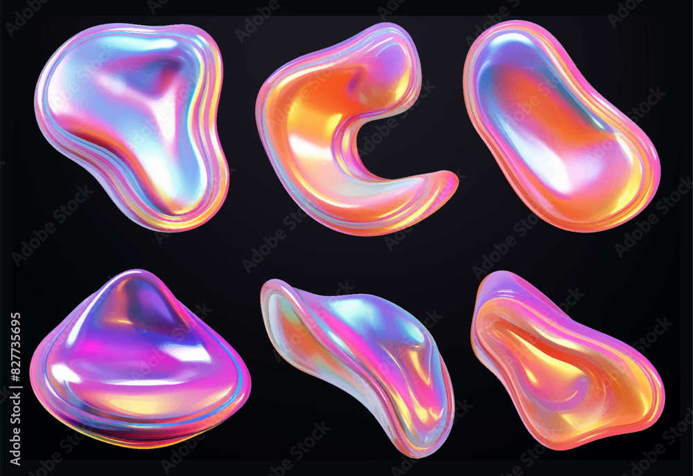 Poster set of abstract modern graphic elements. dynamical colored forms and line. gradient abstract banners