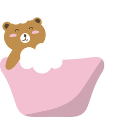 Set of baby shower concept, shower