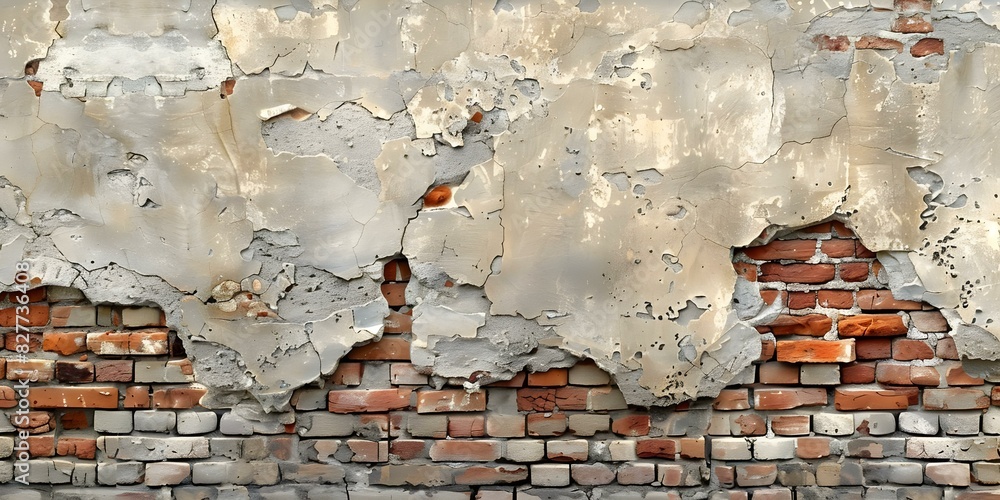 Poster dynamic backdrop: weathered bricks contrasting with clean canvas. concept contrast photography, text