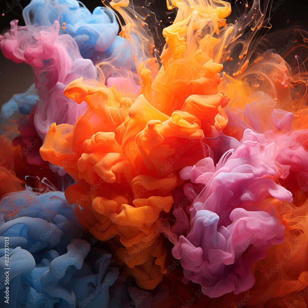 Poster abstract colorful burst smoke background image