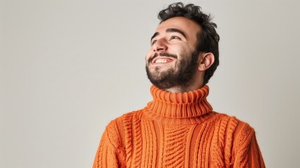 Obraz premium Happy and Confident Man on White Background
