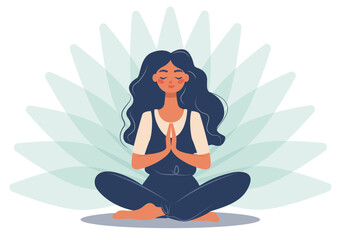 young woman doing meditation
