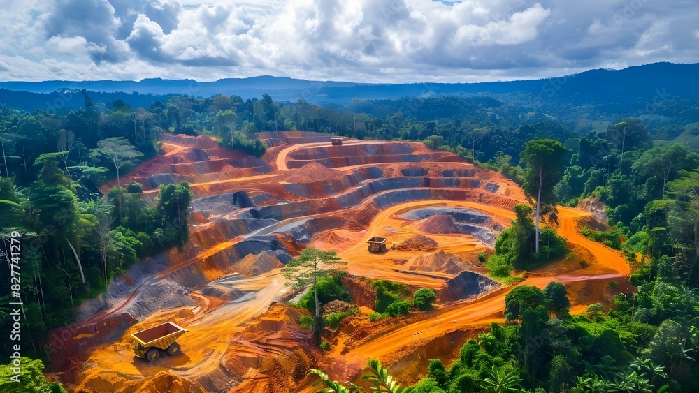 Poster innovative mine utilizing advanced technology and sustainable practices for responsible resource ext
