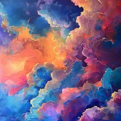 Bright color clouds