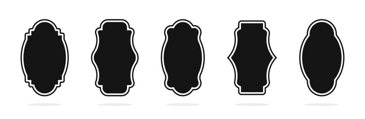 Vector frames set. Vintage ornament frames. Frame borders