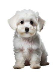 Obraz premium Cute white puppy with soft fur