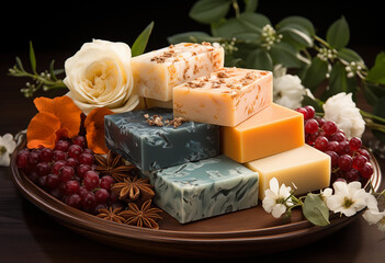 soap and flowers