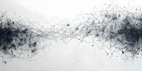 Fototapeta premium Ink Pen Style Abstract Doodle with Crosshatching for an Artsy Look on White Background. Concept Ink Pen Style, Abstract Doodle, Crosshatching, Artsy Look, White Background