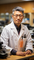 Obraz premium scientist working at laboratory