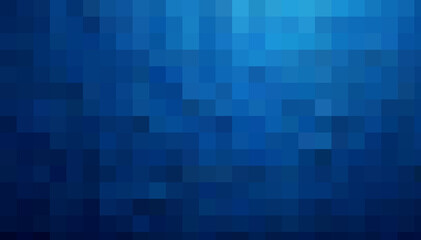 Gradient blue background. Geometric texture of light-dark blue squares. The substrate for branding, calendar, postcard, screensaver, poster, cover. A place for your design or text. Vector illustration